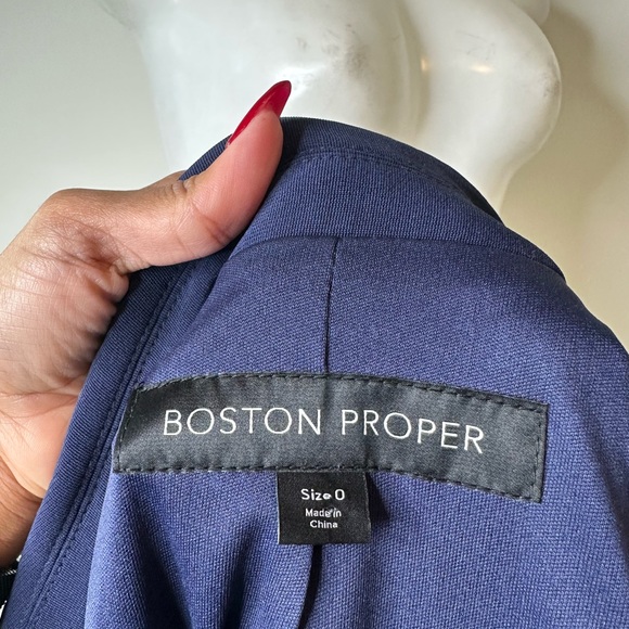 Boston Proper Double Breasted Navy Blazer 0 - Picture 7 of 7